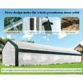 thumbnail image 3 of Jocisland 36x10x7.5 ft Large Walk-in Tunnel Greenhouse for Outdoors with Watering System 2 Zipper Doors, Heavy Duty Greenhouse Upgraded Galvanized Steel Frame 12 Windows, Green/White, 3 of 9