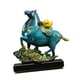 thumbnail image 2 of Figura de caballo, estatua de animal, resina, figura de Feng Shui chino, decoración de mesa. Azul, 2 of 8