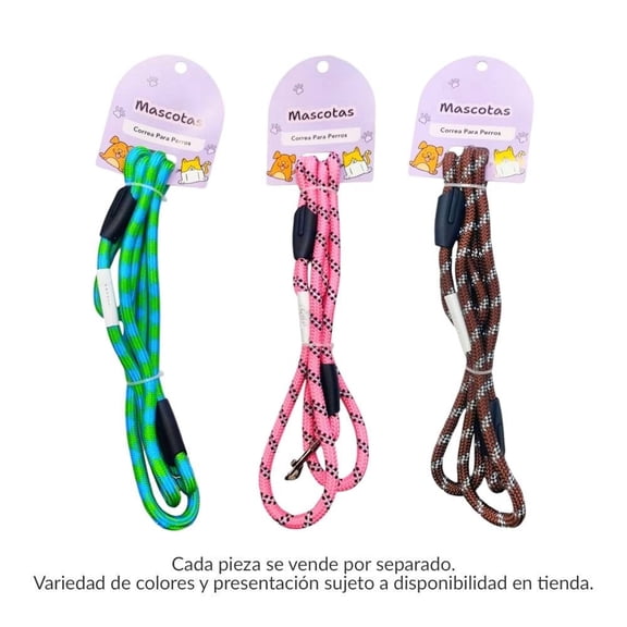 Correa para Perro Prichos de Cuerda con Gancho Varios Modelos 1 Pieza