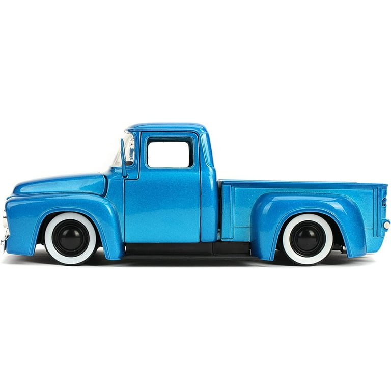 Jada Toys 1956 Ford F-100 Pickup Truck, Metallic Light Blue