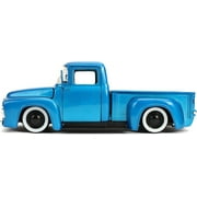 Jada Toys 31541 1956 Ford F100 Pickup Truck Metallic Stripes & Extra Wheels Just Trucks Series 1 by 24 Diecast Model Car Play Vehicle