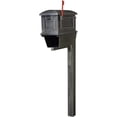 thumbnail image 2 of Special Lite Products SCT2010-SPK720-SW Traditional Curbside Mailbox with Newspaper Tube & Wellington Mailbox Post, 2 of 4