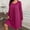 Hot Pink, variant on Elvqul Dresses for Women Long Sleeve Crewneck Womens Dresses Plus Size Solid Pullover Short Dresses Army Green Chic