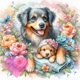 thumbnail image 1 of 5D DIY Con Taladro Perro Pastor Navidad 40x40cm, 1 of 9