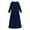 Navy, variant on Toddler Girl Long Sleeve Neck Solid Loose Casual Daily Wear Long Maxi Dress Girls Dresses for Kids Navy 3-4 Years