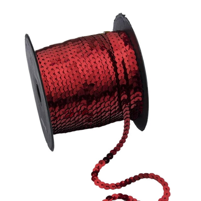 Maytalsory Exquisite 44M Sequin Ribbon For border: Sparkling Sewing And Crafting 91.44M 6mm Sequin Trim