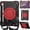 Black/Red, variant on SaniMore for iPad 10th Generation 10.9" 2022 Case Built-in Pencil Holder, Multi-Functional Cover Support Shoulder & Handle Strap & Kickstand Military Shockproof Protective Shell, Black/Gray