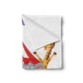 thumbnail image 2 of Circus Soft Flannel Fleece Throw Blanket, Performer Acrobat Animals in Circus Tent Happy Giraffe Joyful Art, Cozy Plush for Indoor and Outdoor Use, 50" x 60", Red Green Yellow, by Ambesonne, 2 of 5