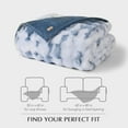 thumbnail image 3 of EVERGRACE Ultra Soft Luxury Fluffy Faux Rabbit Fur Throw Blanket, Thick Warm Bubble Throw for Bed, Cozy Plush Reversible Blankets for Couch, Chair, Sofa, Cloud Blue, 60x80 Inches, 870 GSM, 3 of 8