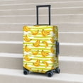 thumbnail image 6 of Hirioo Bananas On A Striped for Elasticity Suitcase Cover (No luggage Included) Durable Luggage Protector Fits 18-32 Inch Luggage-X-Large, 6 of 7
