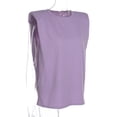thumbnail image 2 of Nituyy Womens Solid Cotton Padded Shoulder Sleeveless Tee Vest Crew Neck Loose Tank Tops, 2 of 5