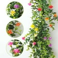 thumbnail image 4 of Rattan Dining Table Decor, 1.8 Meter Simulated Artificial Eucalyptus Rattan Core, Dark Green Foliage for Stair Railing, Mantel & Holiday Decor, 4 of 7