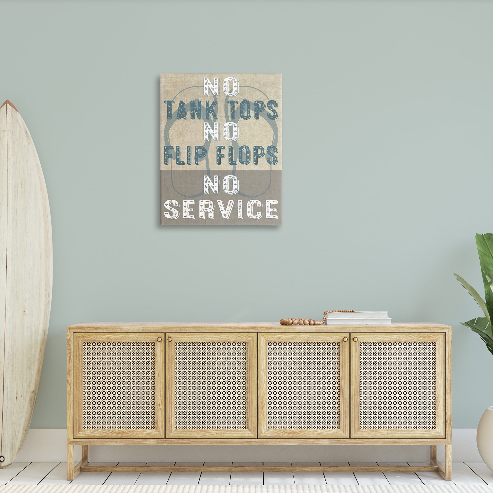 Stupell Industries Summer No Service Sign Typography Painting Gallery Wrapped Canvas Art Print Wall Art, 30 x 40