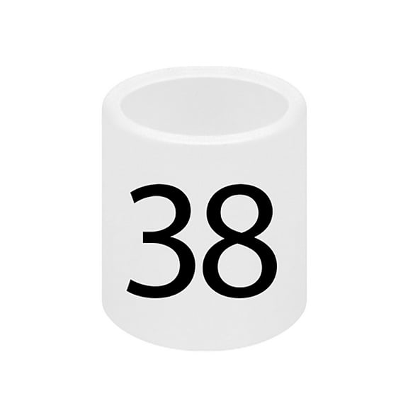 SSWBasics Mini Slip On Size Markers - Size 38- pack of 50- Mini Hanger Tags with Size Markers for Retail | Clothing Rack Size Dividers | Durable Hanger Labels for Organized Display