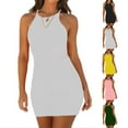 thumbnail image 3 of Women Summer Party Club Dress Sexy Sleeveless Tank Slim Ladies Mini Bodycon Y2K Pink XL YIWEI, 3 of 9