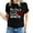 Black, variant on ICHUANYI Women's T-shirt Valentine's Day Letter Print Shirts Short Sleeve Crew Neck Tops Cloth New Trending