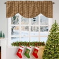 thumbnail image 6 of Tie Up Valance Vintage Rattan Valances for Windows Minimalist Abstract Wicker Texture Brown Balloon Shade Valance Window Treatment Short Curtain Valances for Living Room Kitchen Bedroom 54"x18", 6 of 8