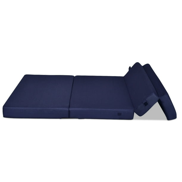 Queen Size 4 Quart Fold Foam Folding Mattress Futon Sleepover Sofa Bed Home Walmart Com Walmart Com
