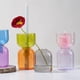 thumbnail image 3 of Candelabro de vidrio decorativo transparente colorido de estilo europeo y americano, decoración del hogar, procesamiento exquisito de candelabro de vidrio, 3 of 5