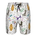 thumbnail image 4 of Kdxio Colorful Poodle Dog Pattern Mens Casual Shorts - Drawstring Summer Beach Sports Shorts for Men, 4 of 9