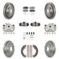 thumbnail image 1 of Transit Auto Front Rear Disc Brake Caliper Coated Rotor Drum Semi-Metallic Pad Shoe Wheel Cylinder Hardware Kit (11Pc) for Car 2014-2015 Honda Civic LX with 1.8L Automatic CVT transmission KCG-101180P, 1 of 11