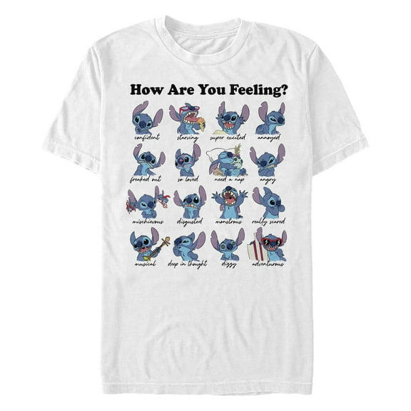 Men's Lilo & Stitch How Are You Feeling Graphic Tee White X Large
