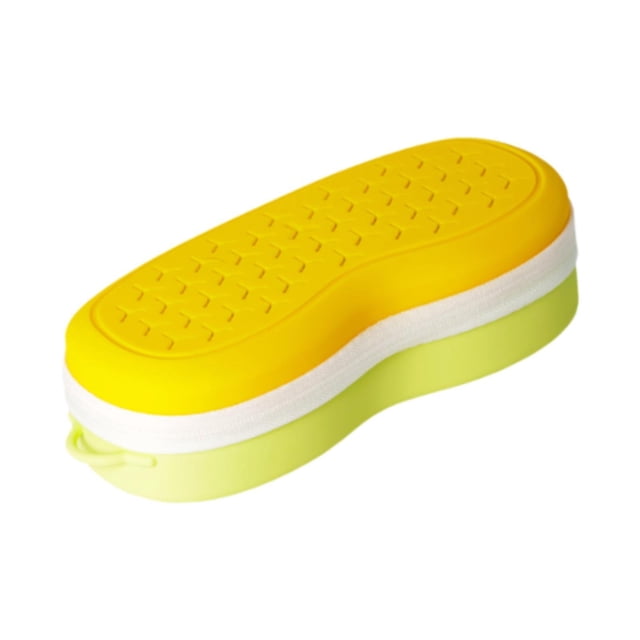 Estuche para gafas de natación, caja de almacenamiento para gafas de natación, estuche protector portátil impermeable para de natación para mujeres y Amarillo Verde