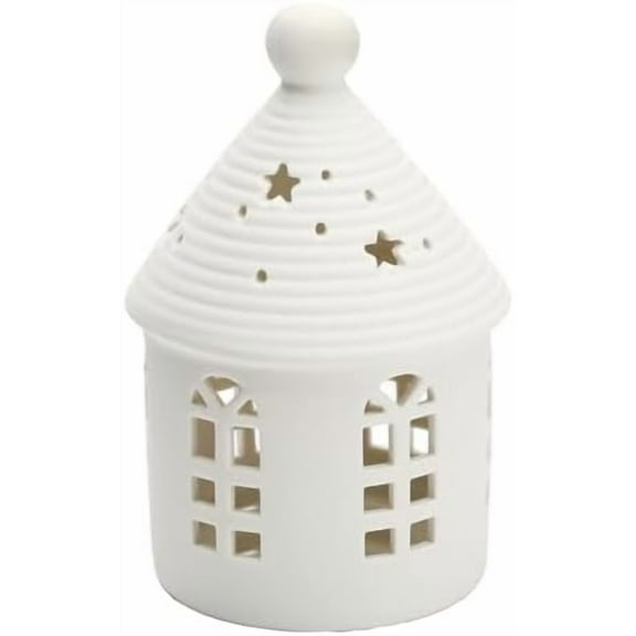 Ceramic Lighthouse Home Decoration Tabletop Handcarved Porcelain Figures with LED Light Battery Included$$Home Decor, Kitchen, & Other