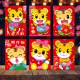 thumbnail image 3 of Coofit 2022 Enveloppe Rouge Chinoise de Poche Dessin Animé 18 Pcs Tigre Rouge Enveloppe Argent Porte-Bonheur, 3 of 10