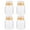 Transparent, variant on HONMEET Clear Plastic Honey Squeeze Bottles 4PCS Transparent Reusable Dispensing Containers for Kitchen