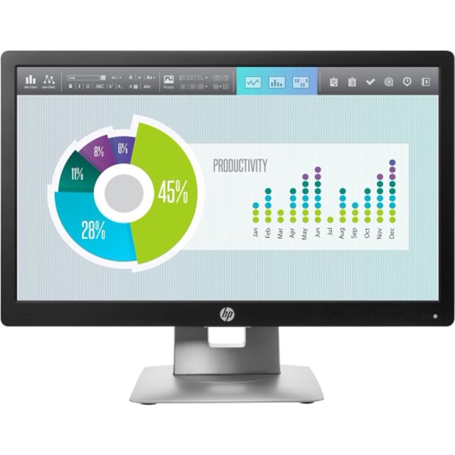 HP EliteDisplay E202 20-Inch HD+ IPS Monitor with Ergonomic Adjustability and Built-in USB Hub (Refurbished)
