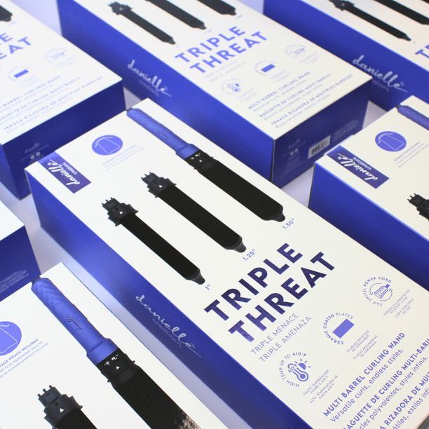 Danielle Creations Triple Threat Ceramic Curling Wand - 1.50