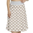 thumbnail image 1 of Women's Portuguese Oriental Motifs A-line Printed Skirt Casual Wear, 3XL, Dimgrey Pale Coffee, by Ambesonne, 1 of 6