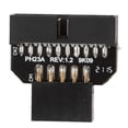 thumbnail image 4 of Divisor de placa base USB, adaptador de conversión de conector macho de panel frontal USB 2.0 de 9 pines a USB 3.0 de 19 pines., 4 of 14