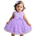 thumbnail image 3 of Tiijoy Newborn Girls Sleeveless Pageant Gown Party Evening Dress with 3D Butterfly Appliques, 3 of 8