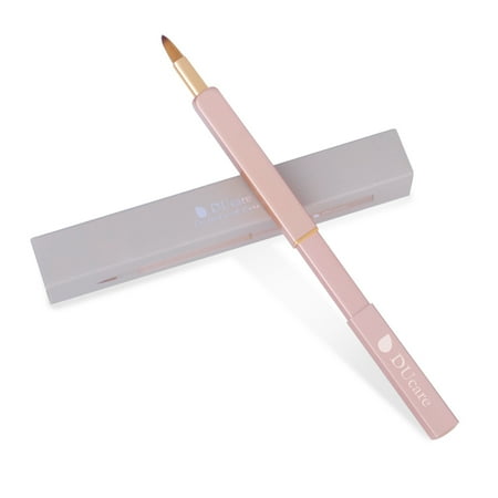 Bobbi Brown Retractable Lip Brush - DUcare Retractable Lip Brush Travel Portable Vanity Lipstick Gloss Makeup Brush Tool(Rose Gold)