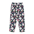 thumbnail image 5 of Goofa Rabbit And Rose Printed Soft Pajama Pants for Women, Wide Leg Comfy Casual Lounge Yoga Pants-Medium, 5 of 9