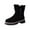 Black, variant on Mens Snow Boots Waterproof Insulated, Winter Shoes Women, Cushioned, Snap, Moto, Split Toe, Women's Fashion, Black, Size 6