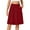 Red, variant on WTOBBY Ladies' Fashionable Casual High-waisted Button Front Skirt, Women's Tailored Office Daily Wear Skirt with Elegant Design and Comfort Fit,Black L