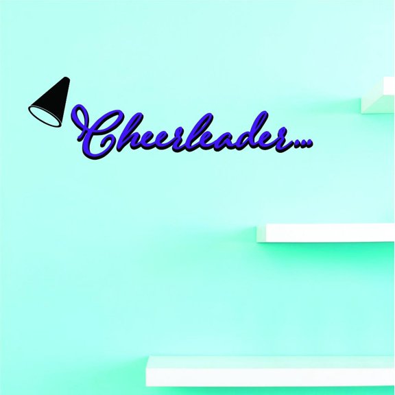 Custom Decals Cheerleader… Wall Art Size: 16 X 60 Inches Color: Black