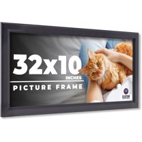 32x10 Frame Black Passaggi Solid Wood Picture Frame Width 1.5 Inches | Interior Depth 0.5 Inches |