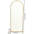 thumbnail image 2 of ANQIDI 78.74" Gold Metal Mesh Wall Wedding Arch Stand Party Backdrop Decoration (Gold), 2 of 12
