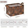 thumbnail image 7 of Yayeee Foldable Storage Basket for Shelves Set of 2 Waterproof Cloth Bins with Handles, Abstract Tribal Pattern, 7 of 7