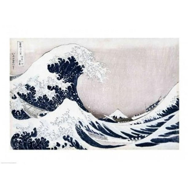 Mini sac à dos en denim 'Kanagawa Wave' Bleu Marine
