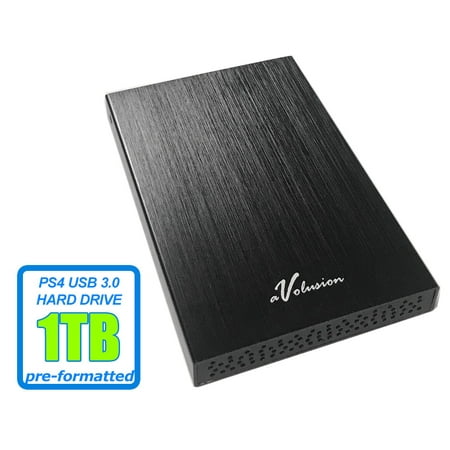 Avolusion HD250U3 1TB USB 3.0 Portable External Gaming PS4 Hard Drive (PS4 Pre-Formatted) - Retail w/2 Year