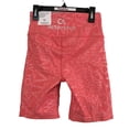 thumbnail image 2 of Calvin Klein Women's CK Print Allover, Stretch, Ins. 7 Bike Shorts, Orange, XS, 2 of 5