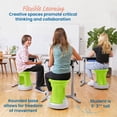 thumbnail image 3 of ECR4Kids Active Storage Wobble Stool, 18in Seat Height, Children's Furniture, Lime Green/Light Grey, 3 of 9
