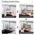 thumbnail image 5 of Yayeee Faucet Mat for Kitchen Sink 14.7" Diatomite Long Splash Guard Pad, Blue Floral, 5 of 7