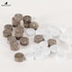 thumbnail image 2 of Set de figuras a cuadros Radicaln Marble Oceanic & White, 3 cm, 2 of 6