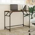thumbnail image 3 of vidaXL Desk Smoked Oak 39.4"x17.7"x29.9" Engineered Wood and Powder-coated Steel, 3 of 10